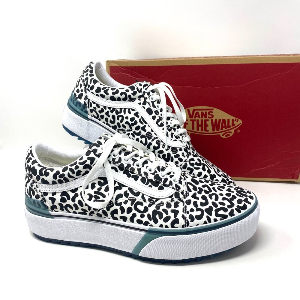 VANS Sneakers Men's VN0A4U154TJ Old Skool Stacked Uv Inc Platform Leopard Canvas - Picture 10 of 12